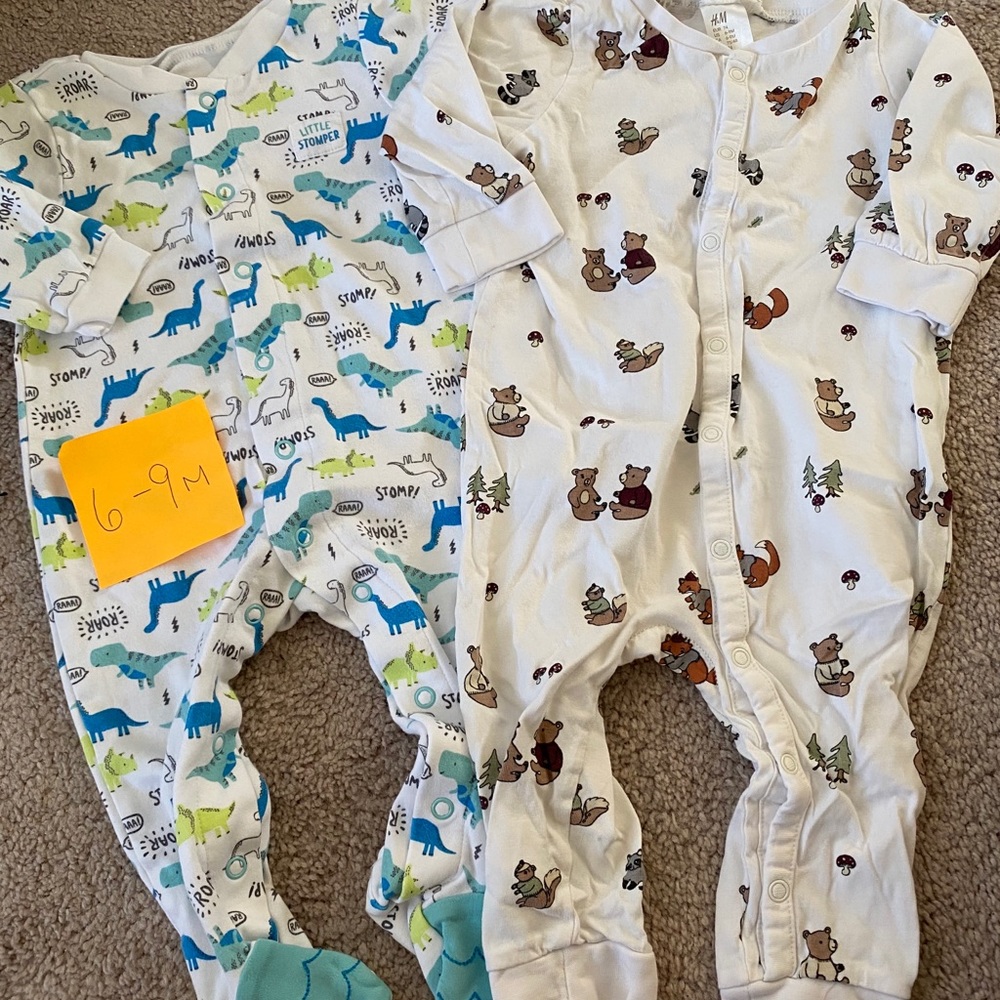 H&M and Carter’s Baby Sleep and Play and Footed PJ